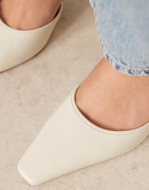 RAID Wide Fit Alya heeled mules in off white