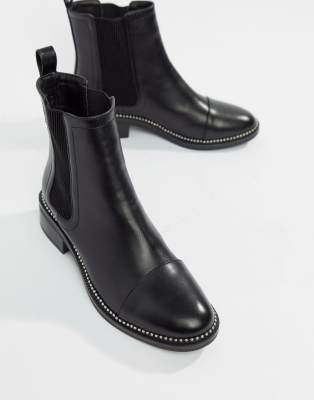 flat studded chelsea boots