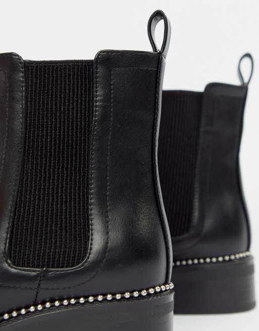 Raid apple black hot sale studded chelsea boots