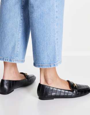 wide fit flat loafers