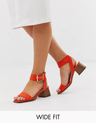 orange sandals wide fit