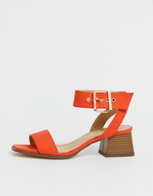 orange sandals wide fit