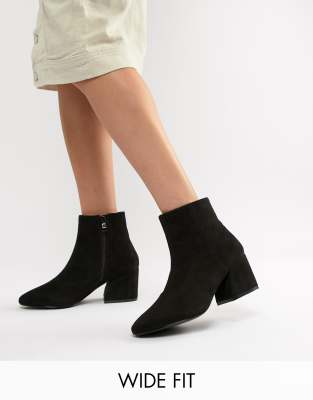 wide fit black boots