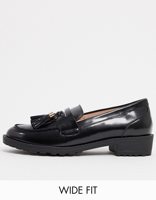 RAID Wide Fit Buster flat loafers in black