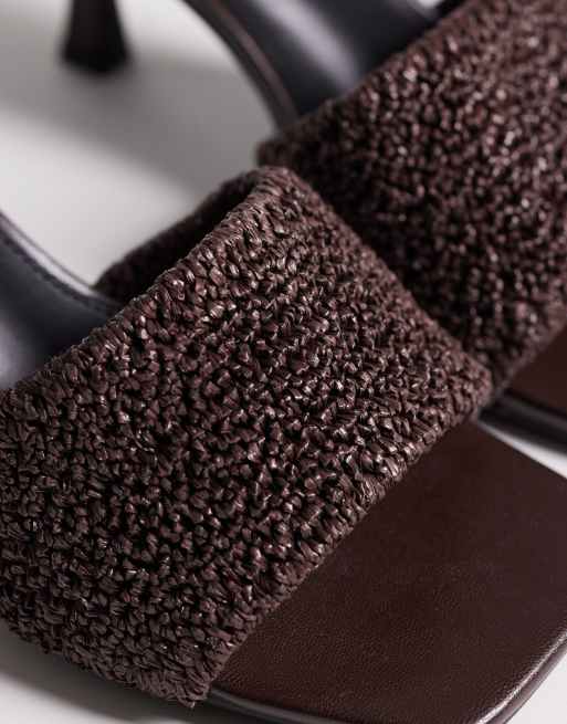 RAID Wide Fit - Caprice - Brune sandaler med kitten-hæl , 2 af 4