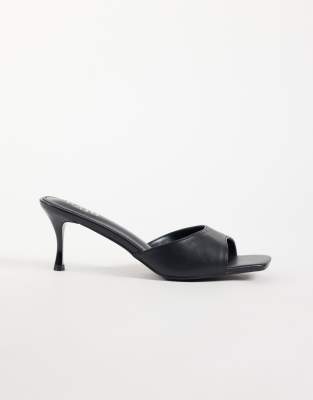 Raid Wide Fit Cerese Heeled Mules In Black