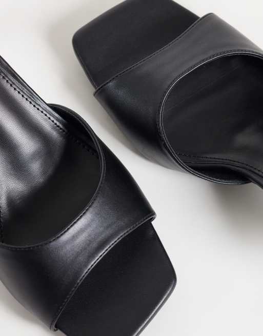 RAID Wide Fit Cerese mules med hæl i sort, 4 af 4