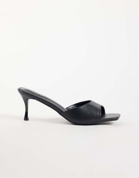 RAID Wide Fit Cerese Mules mit Absatz in Schwarz - view 1