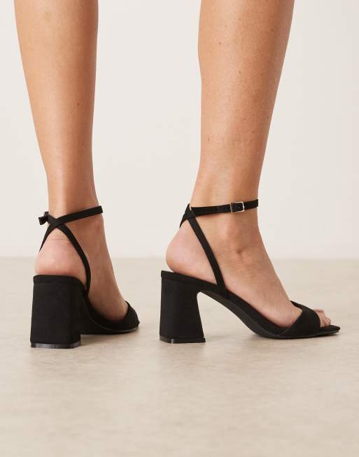 RAID Wide Fit Cora block heeled sandals in burgundy , 3 of 4