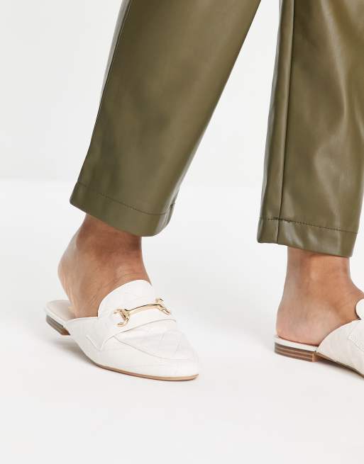 Cream hot sale mule loafers