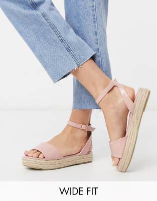 wide espadrille sandals
