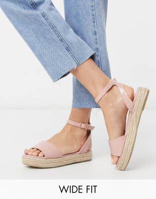 wide fit espadrille sandals