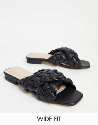 wide fit slide sandals