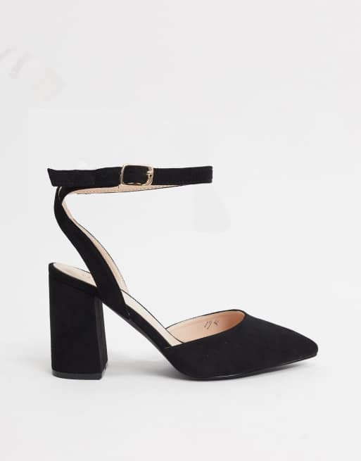RAID Wide Fit Exclusive Neima block heeled shoes in black, 2 of 4