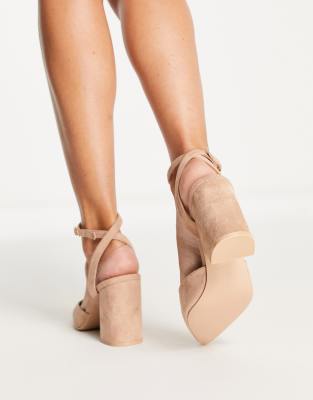 nude wide shoes