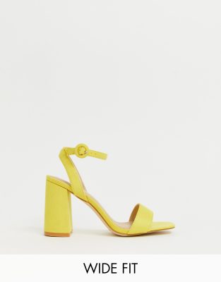 wide fit yellow sandals