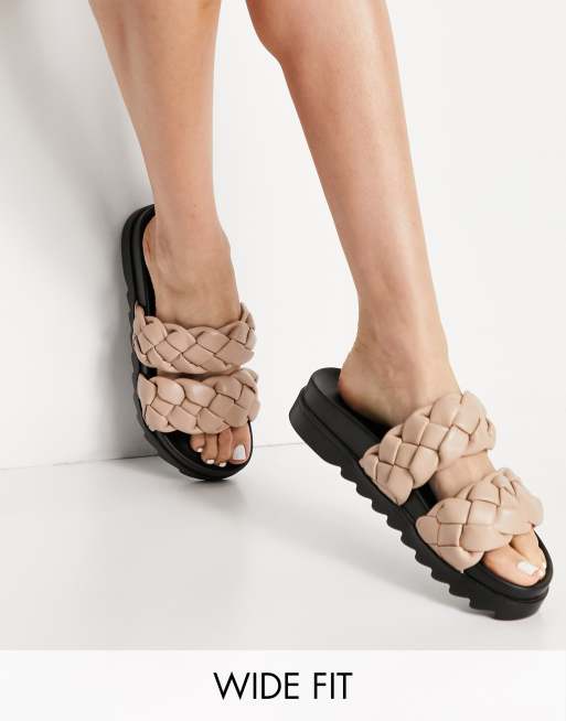 raid wide fit block heel sandals