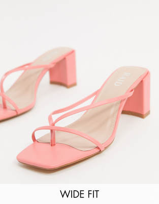 coral strappy shoes