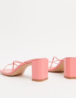 coral strappy shoes