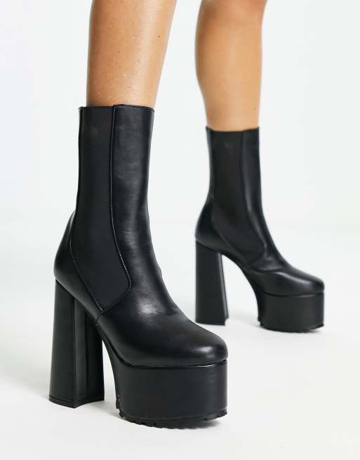 4 inch sales platform boots