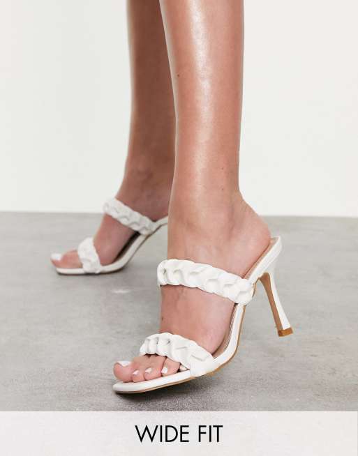 raid white flat mules