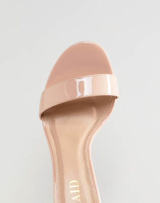 raid wide fit genna patent block heeled sandals