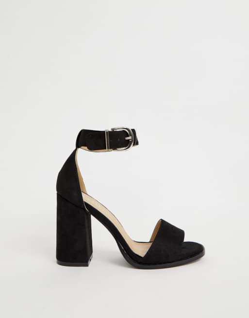 Raid imani black block heeled sale sandals