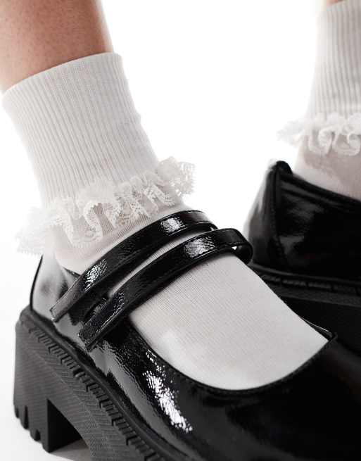 RAID Wide Fit - Imani - Chaussures babies chunky vernies - Noir, 3 de 4