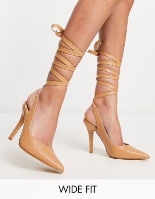 Wide fit hot sale tan heels