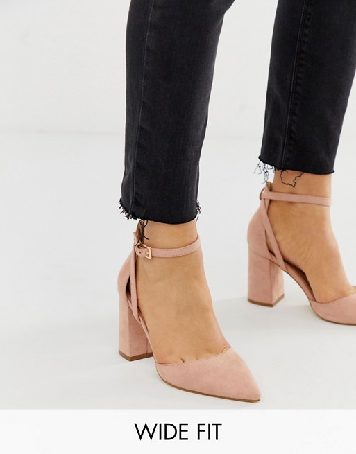 Αποτέλεσμα εικόνας για RAID Wide Fit Katy blush heeled shoes