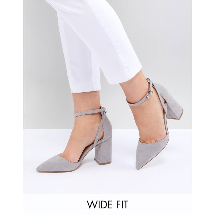 Grey ankle strap on sale shoes