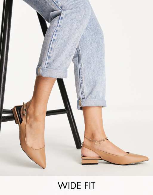 RAID Wide Fit - Kinjal - Scarpe basse cammello con cinturino posteriore