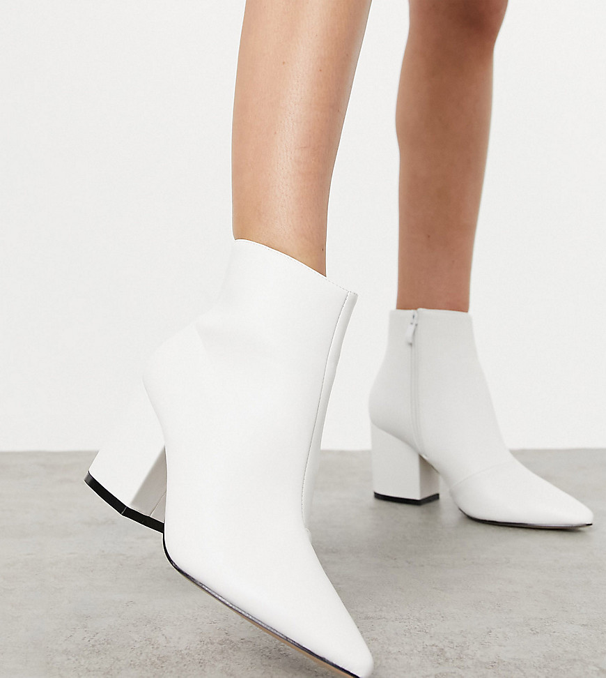 Raid Wide Fit Kola Ankle Boots In White