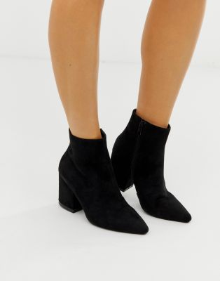 RAID Wide Fit Kola black ankle boots