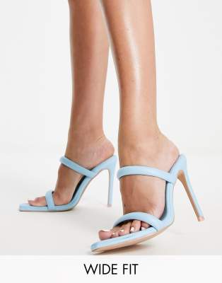 Raid Wide Fit RAID Wide Fit Lillie stiletto heeled mules in blue