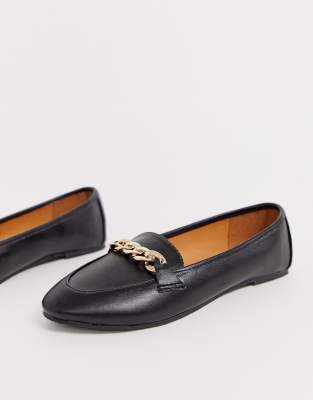 wide leather loafers