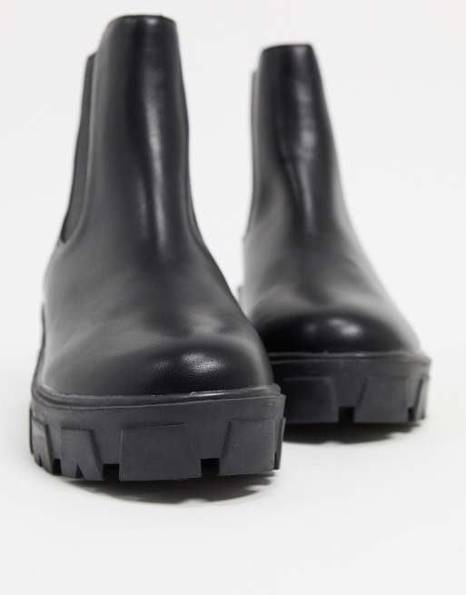 RAID Wide Fit – Liza – Chelsea-Stiefel mit dicker Sohle in Schwarz, 2 von 4