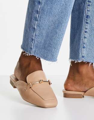 wide fit backless loafers