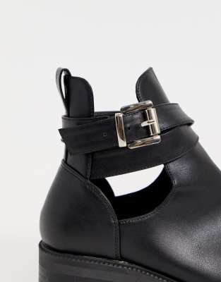wide fit cut out ankle boots