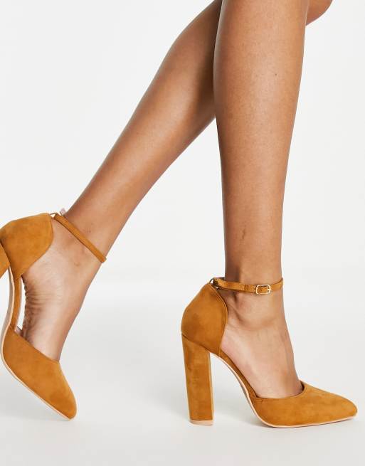 Camel deals block heels