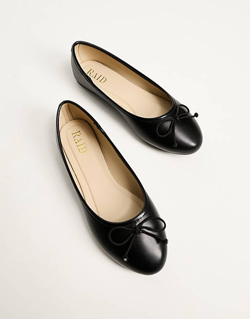 Raid Wide Fit Marie Ballet Flat with Bow in Black
