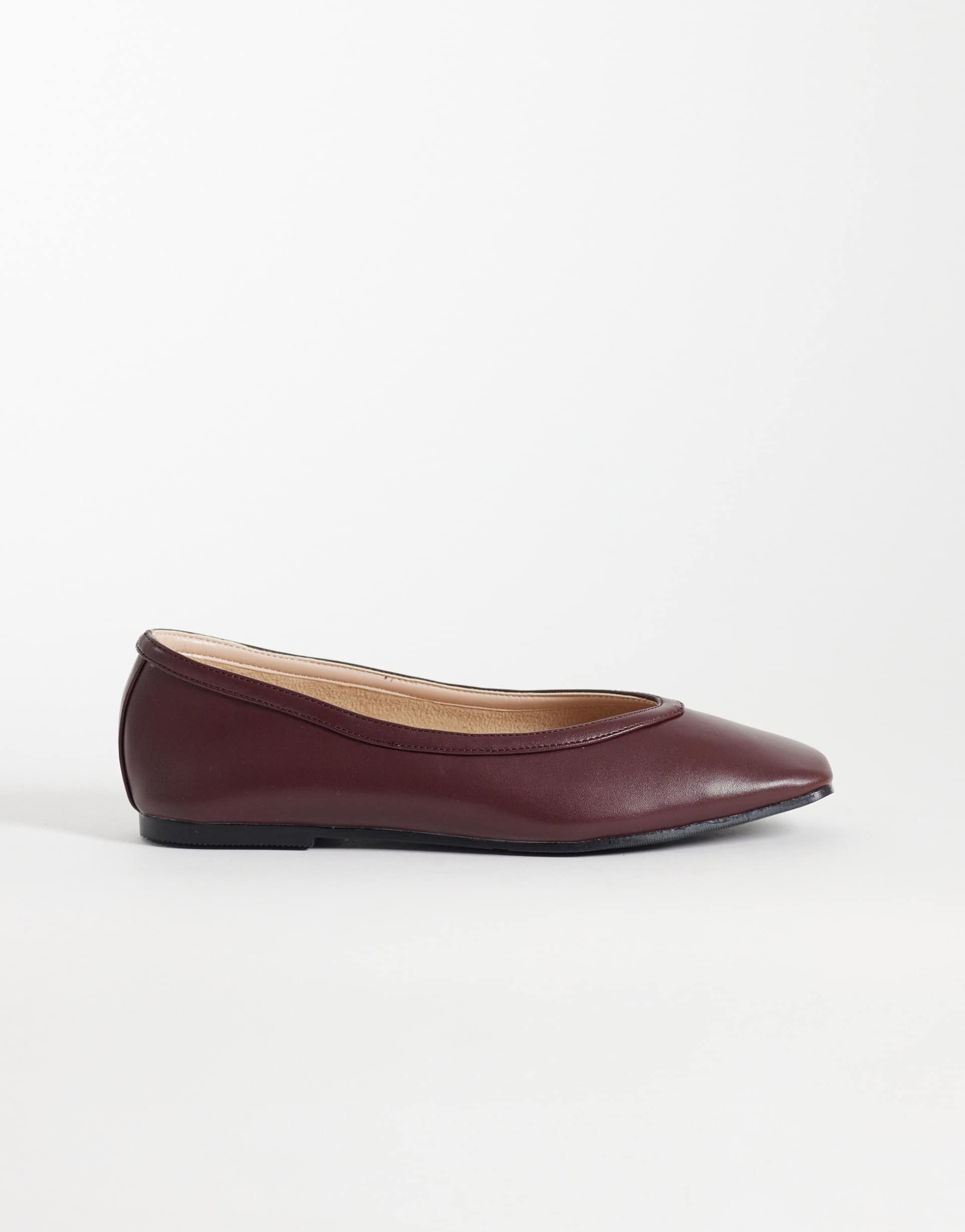 raid wide fit maryana ballet flats in burgundy