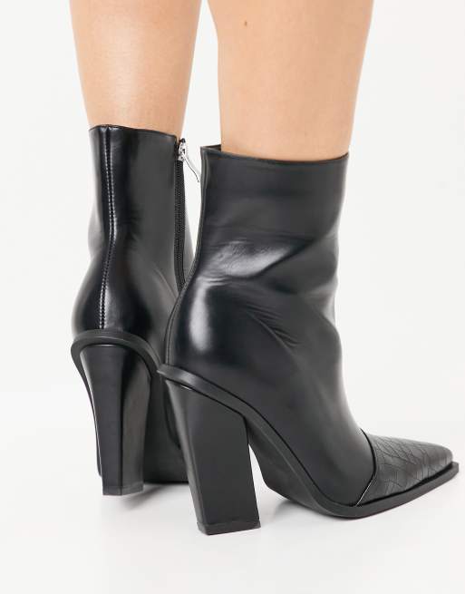 RAID Mirren Block Heeled Boot In Black | ubicaciondepersonas.cdmx.gob.mx