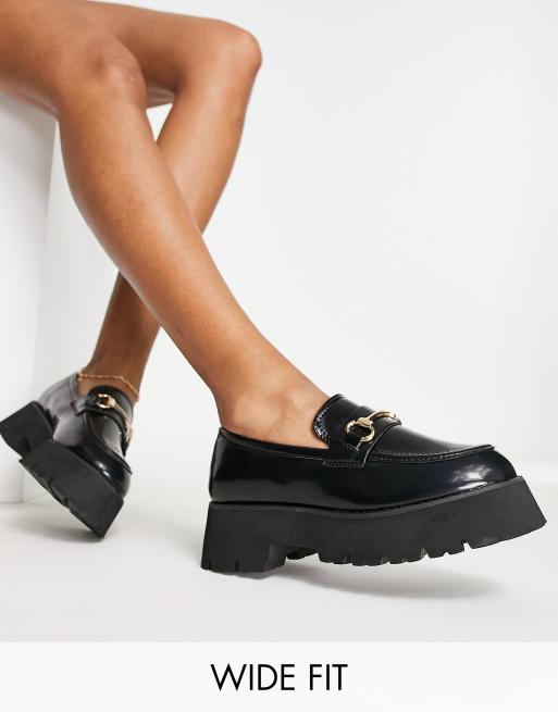 RAID Wide Fit - Monsterr - Chunky loafers i sort