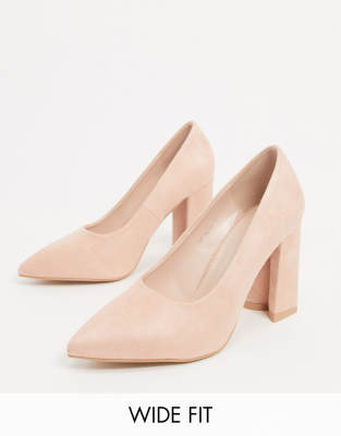 wide fit blush pink shoes