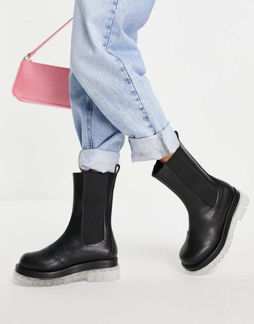 Pull on wide calf on sale boots