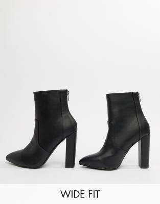 black heeled boots asos