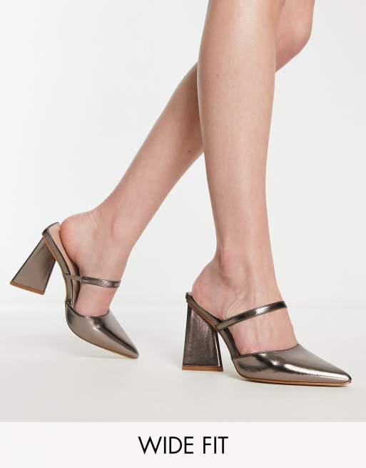 Wide fit pewter shoes sale