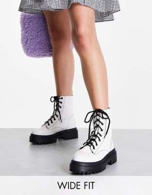 RAID Obey lace up ankle boots in black