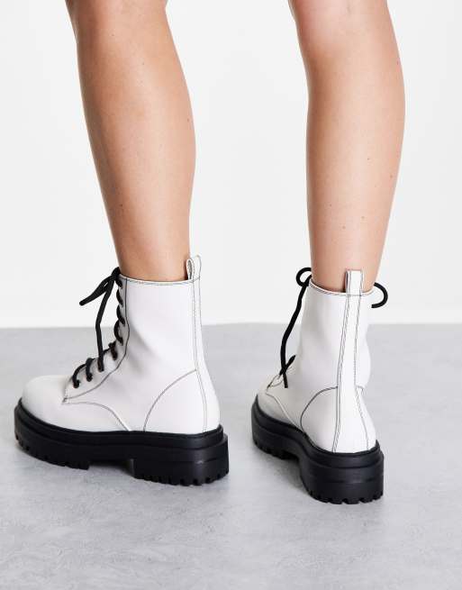 White ankle boots wide on sale fit